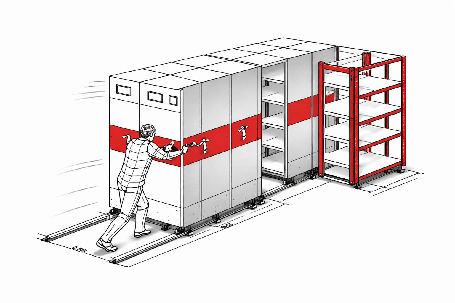 Instalacion de archivo rodante institucional